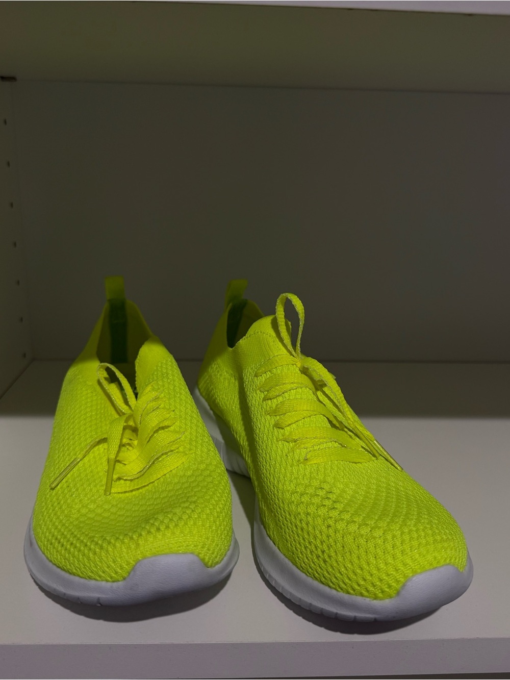 Skechers Kids Neon Yellow Knit Slip-On Sneakers